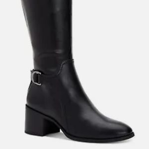 Style & Co black smooth tall boots . 5.5M block heel